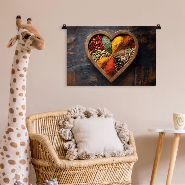 Wandkleed - Houten - Hart - Kleurrijke - Specerijen — 5