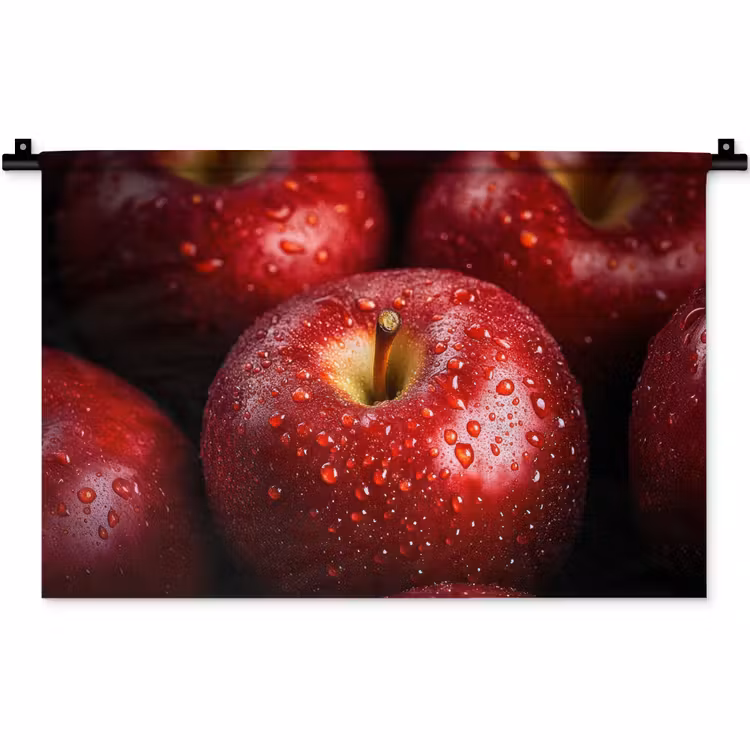Wandkleed - Rood - Appels - Fruit — 1