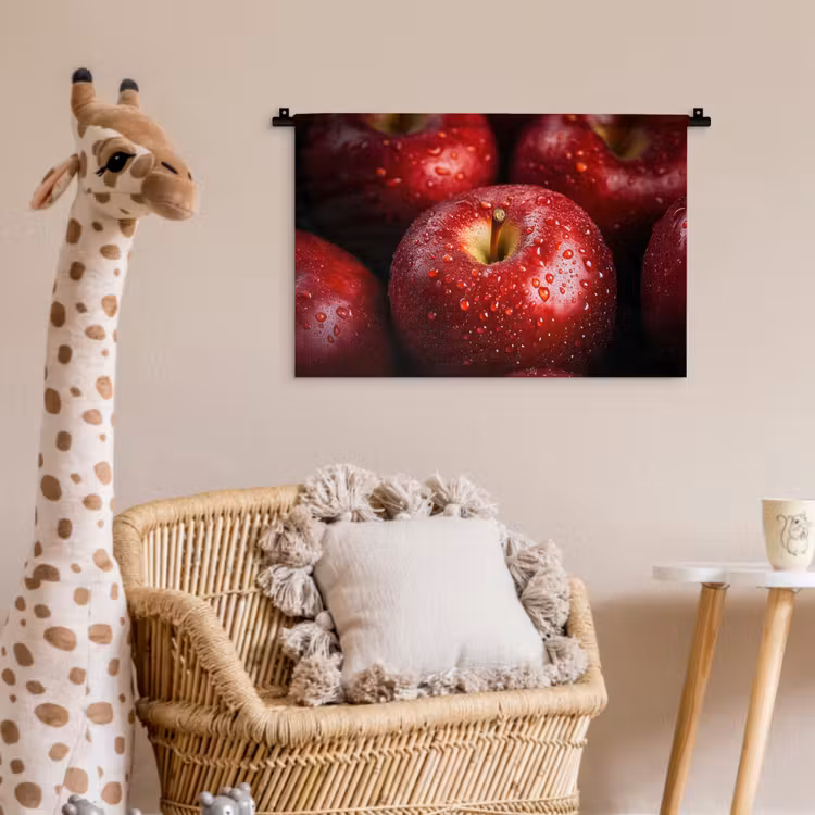 Wandkleed - Rood - Appels - Fruit — 5