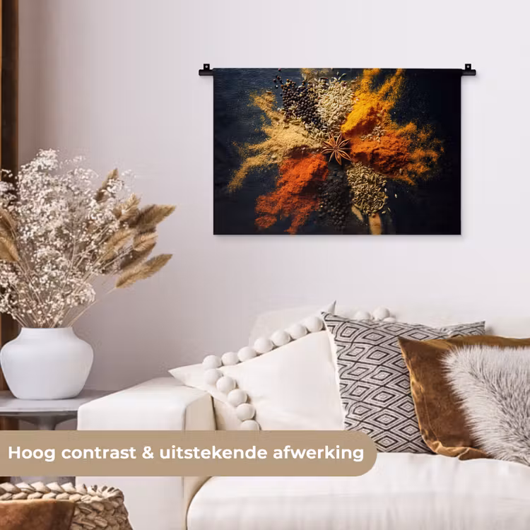 Wandkleed - Specerijen - Explosie - Oranje — 4