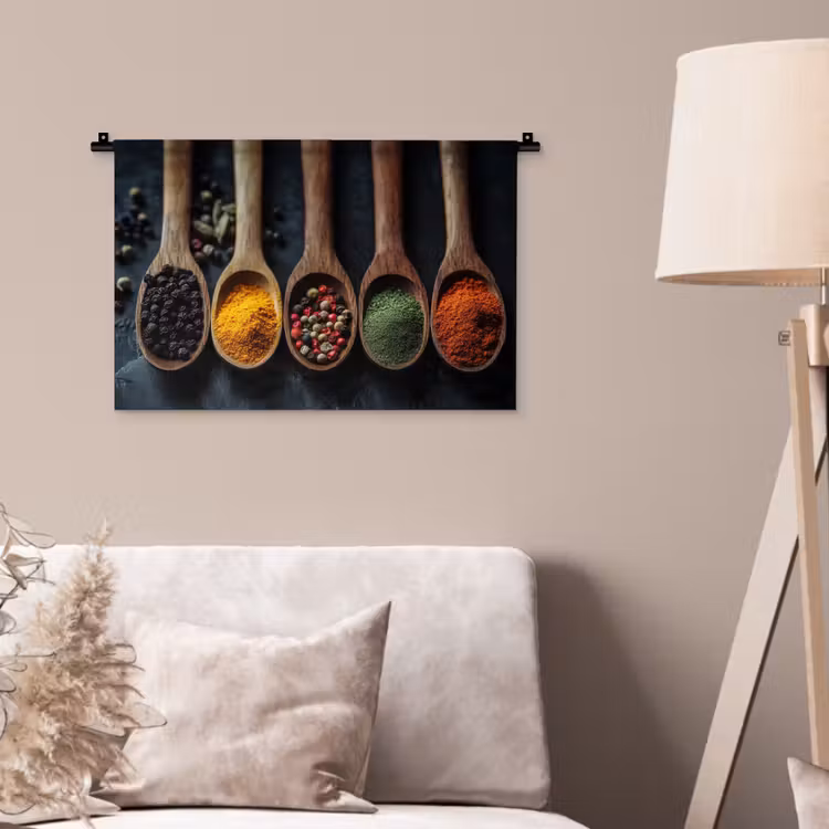 Wandkleed - Houten - Lepels - Specerijen - Kruiden — 2