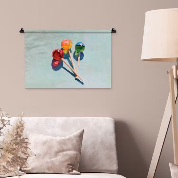 Wandkleed - Lollys - Schaduw - Drie - Blauw — 2