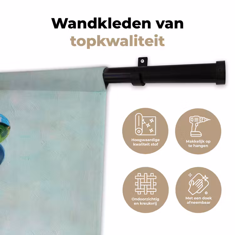 Wandkleed - Lollys - Schaduw - Drie - Blauw — 3