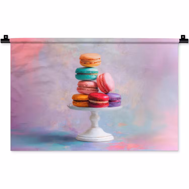 Wandkleed - Macarons - Schaal - Pastel - Kleurrijk — 1