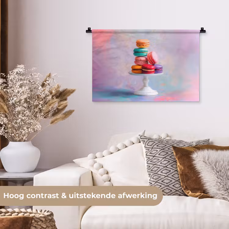 Wandkleed - Macarons - Schaal - Pastel - Kleurrijk — 4
