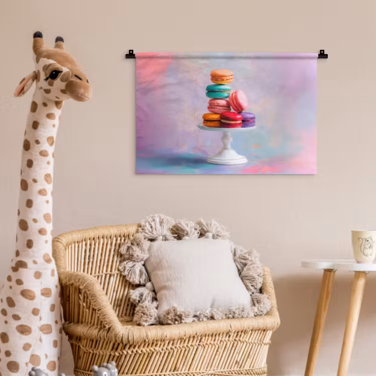 Wandkleed - Macarons - Schaal - Pastel - Kleurrijk — 5