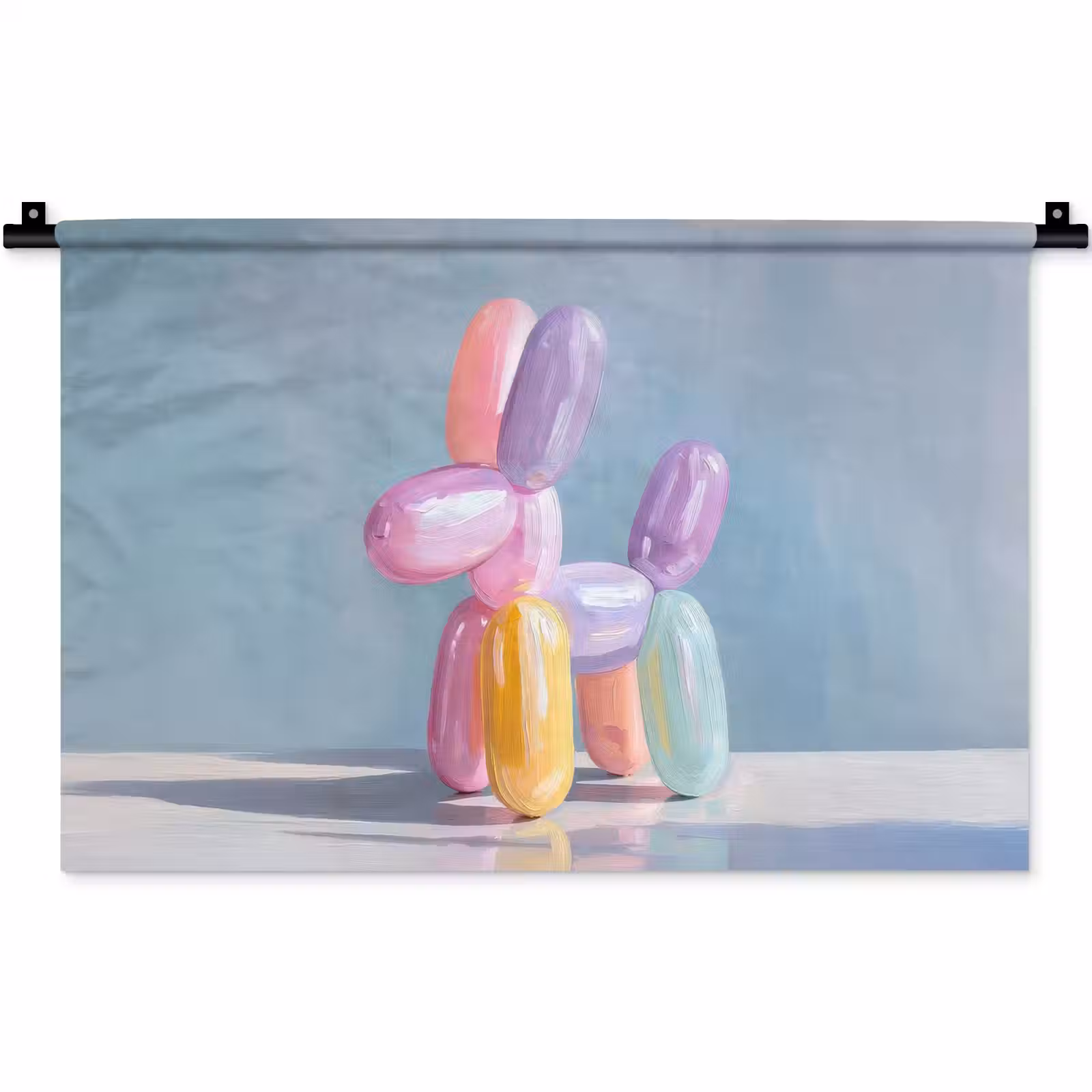 Wandkleed - Dier - Ballon - Pasteltinten - Glanzend — 1