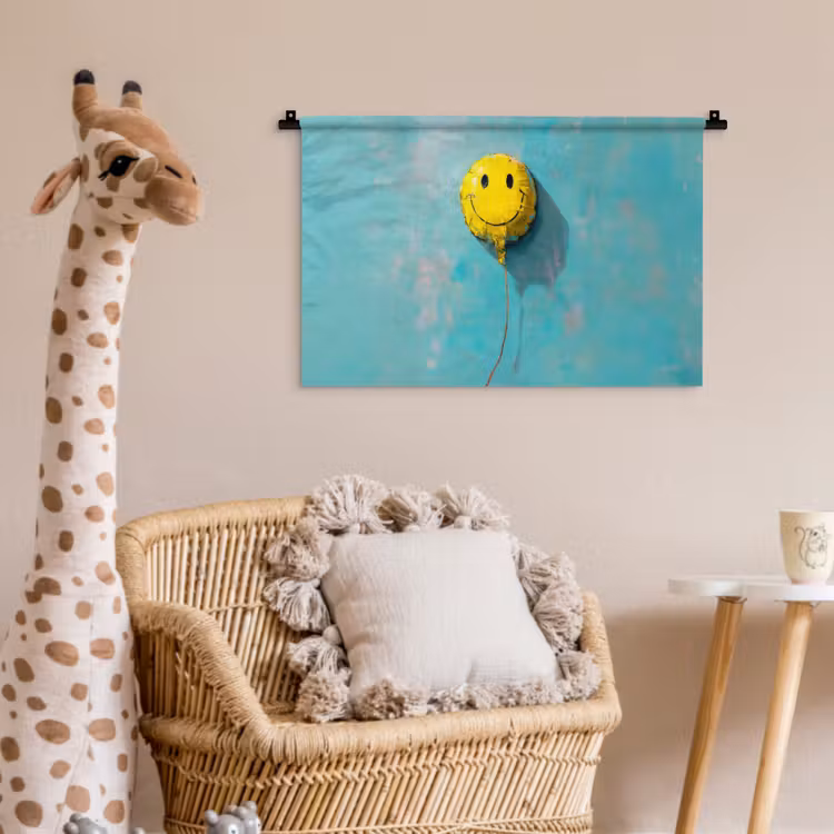 Wandkleed - Ballon - Geel - Smiley — 5