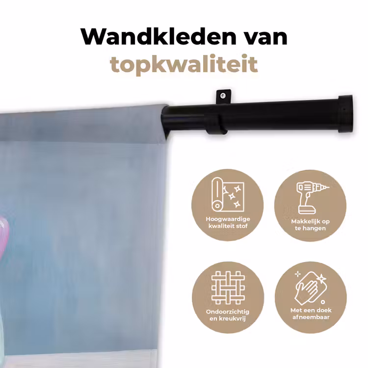 Wandkleed - Dier - Ballon - Pasteltinten - Glanzend — 3