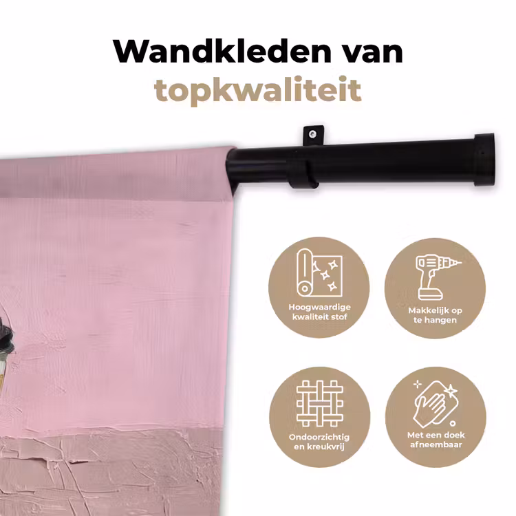 Wandkleed - Koffiebekers - Deksel - Verf - Textuur — 3