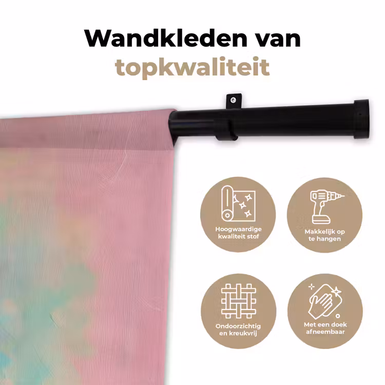 Wandkleed - Lippenstift - Rood - Penseelstreken — 3