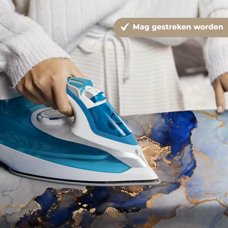 Wandkleed - Marmer - Blauw - Goud — 6