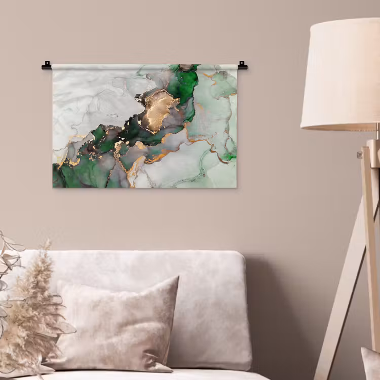 Wandkleed - Marmer - Goud - Groen - Luxe — 2