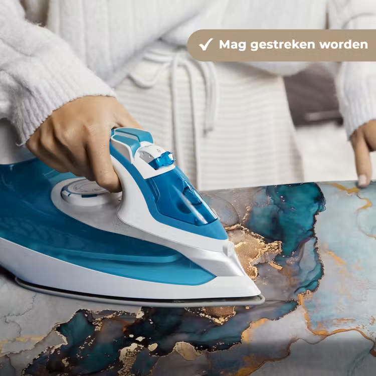 Wandkleed - Marmer print - Goud - Blauw — 6