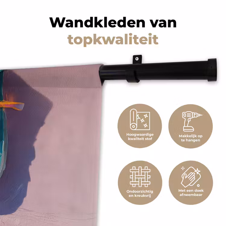 Wandkleed - Sneakers - Veters - Kleurrijk - Schaduw — 3