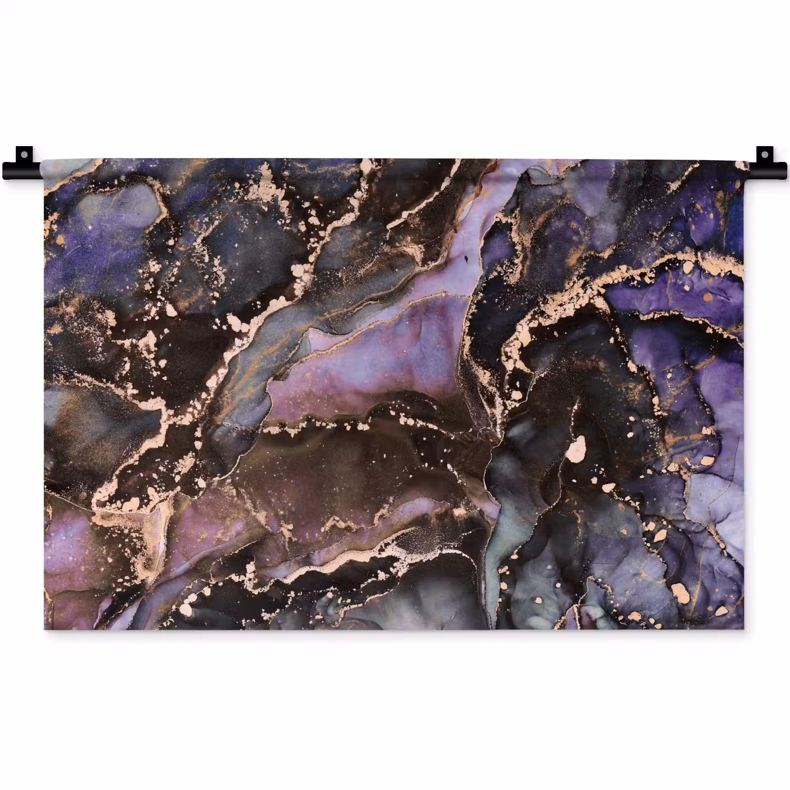 Wandkleed - Marmer - Goud - Roze — 1