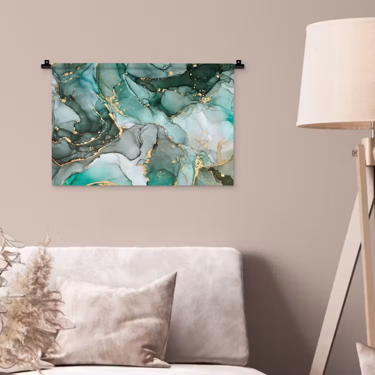 Wandkleed - Goud - Marmer - Groen - Luxe - Marmerlook - Grijs — 2