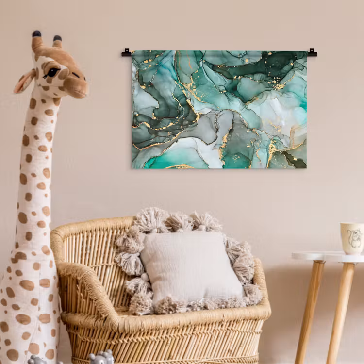 Wandkleed - Goud - Marmer - Groen - Luxe - Marmerlook - Grijs — 5