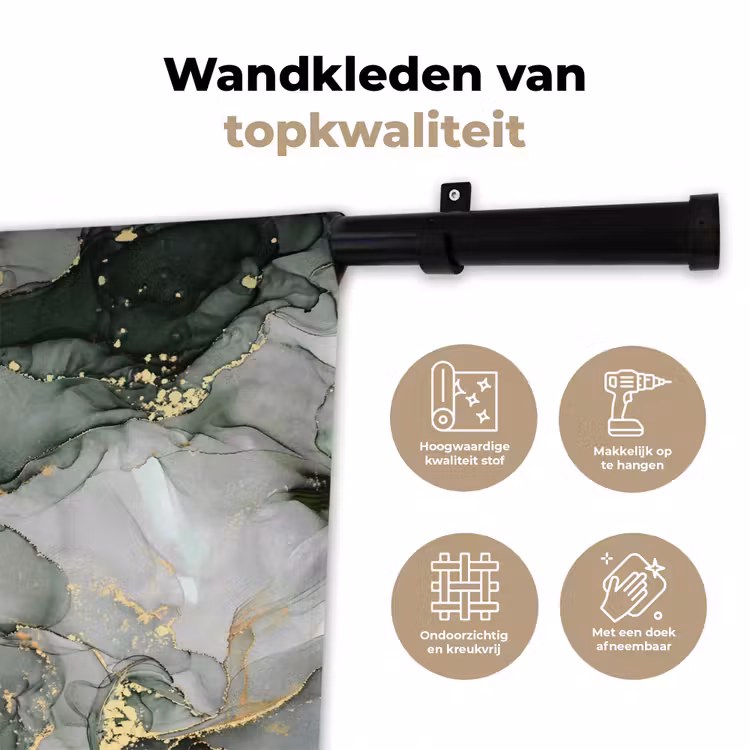 Wandkleed - Luxe - Marmer - Groen — 3