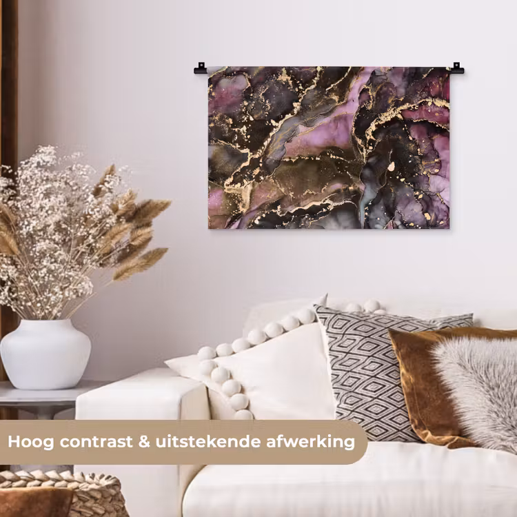 Wandkleed - Marmer - Gold - Steen - Abstract — 4
