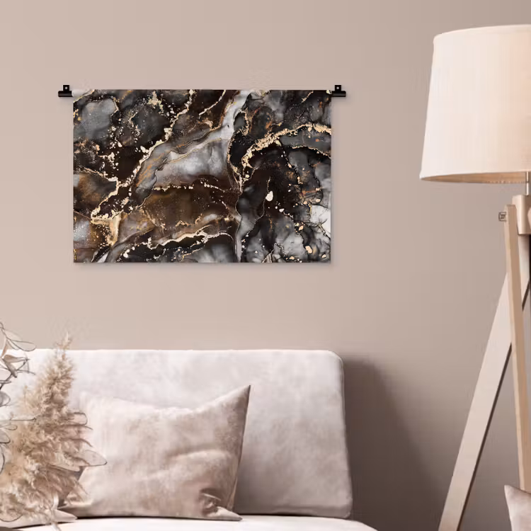Wandkleed - Marmer - Goud - Glitter - Luxe — 2