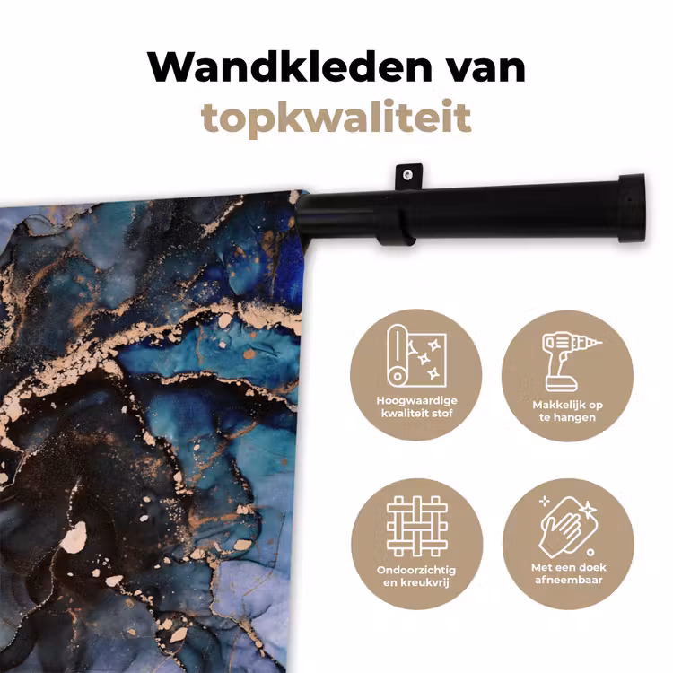 Wandkleed - Marmer - Goud - Rosé — 3