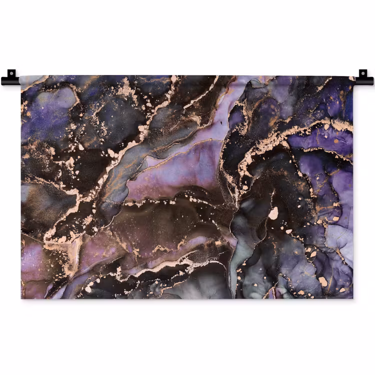 Wandkleed - Marmer - Goud - Roze — 1