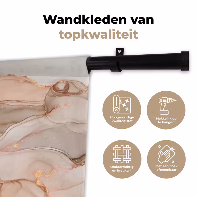 Wandkleed - Marmer - Roze - Rosé — 3