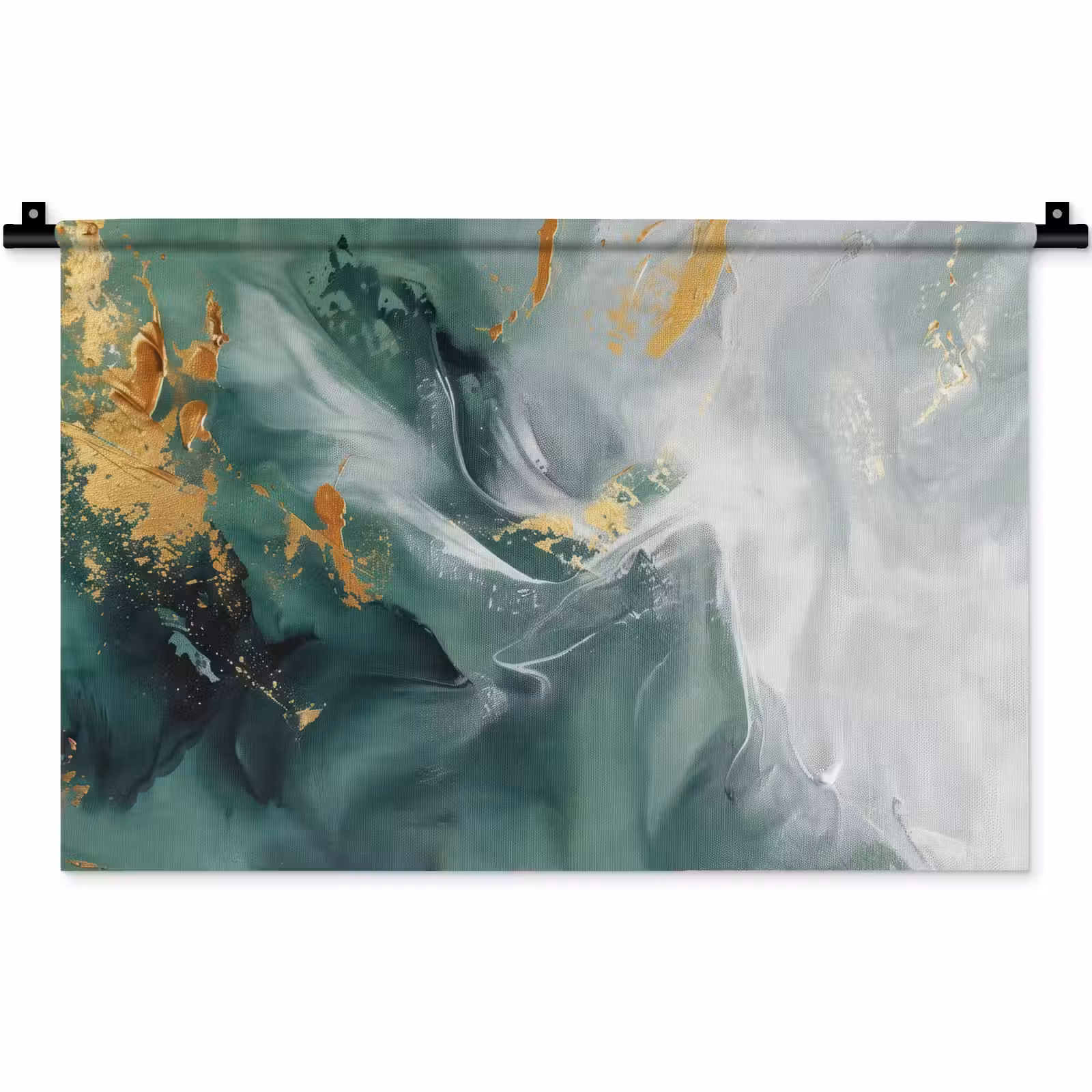 Wandkleed - Groen - Modern - Marmer - Abstract — 1