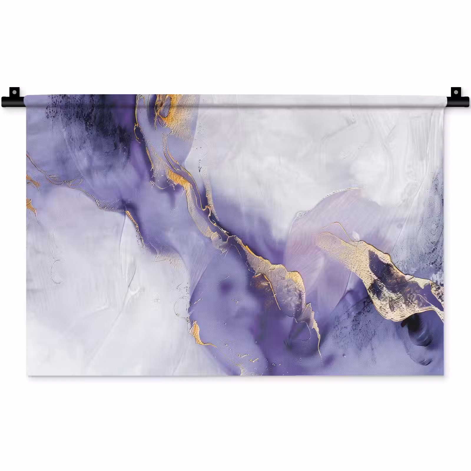 Wandkleed - Paars - Modern - Marmer - Abstract — 1