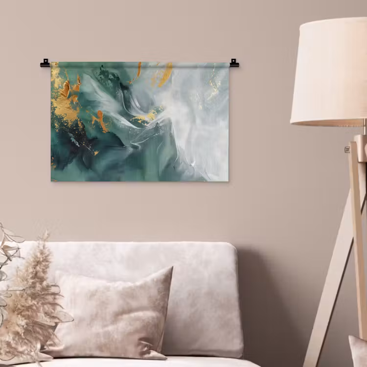 Wandkleed - Groen - Modern - Marmer - Abstract — 2