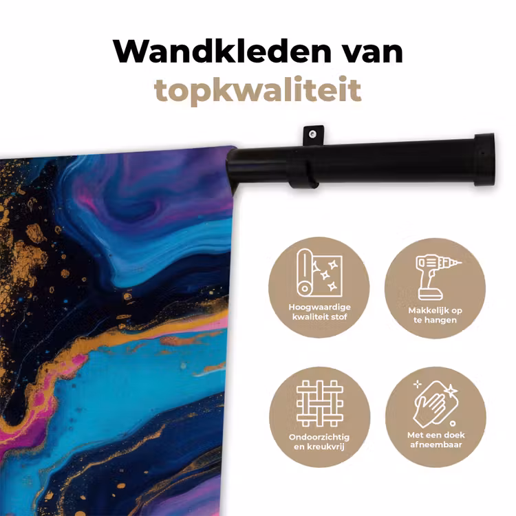 Wandkleed - Marmer - Modern - Goud — 3