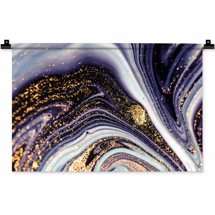 Wandkleed - Marmer - Paars - Luxe - Marmerlook - Glitter — 1