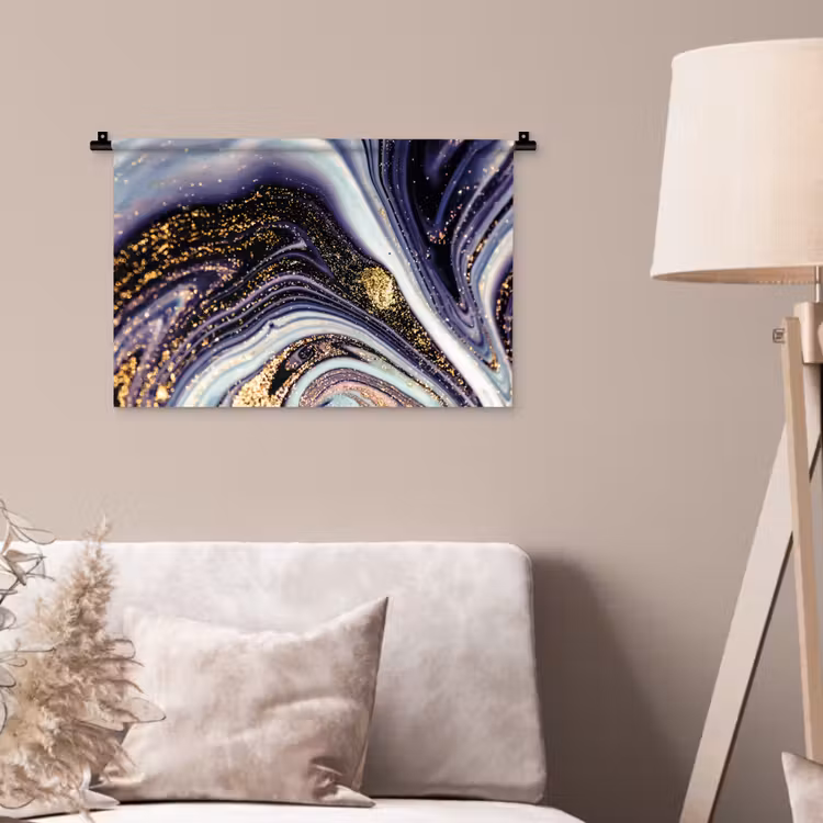 Wandkleed - Marmer - Paars - Luxe - Marmerlook - Glitter — 2