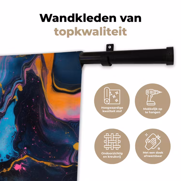 Wandkleed - Modern - Marmer - Oranje — 3