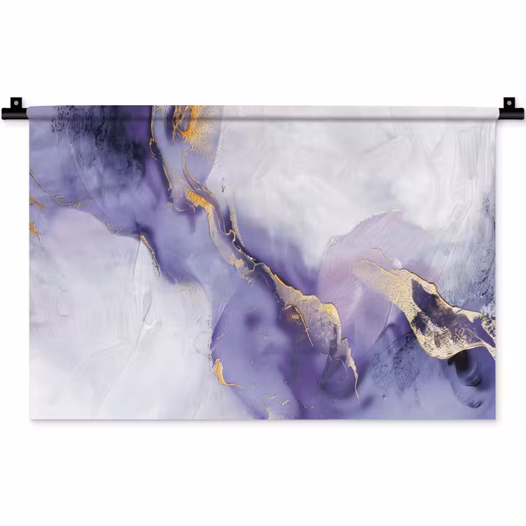 Wandkleed - Paars - Modern - Marmer - Abstract — 1