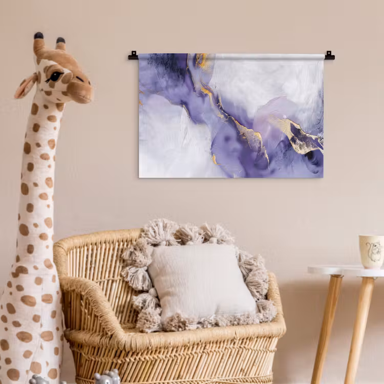 Wandkleed - Paars - Modern - Marmer - Abstract — 5