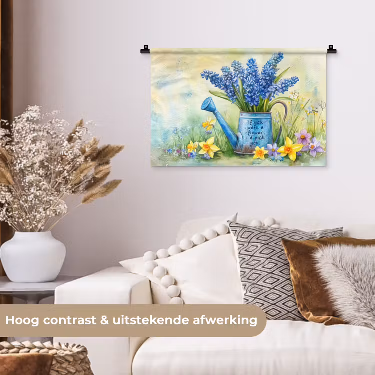 Wandkleed - Lavendelbloemen - Quote - Gieter — 4