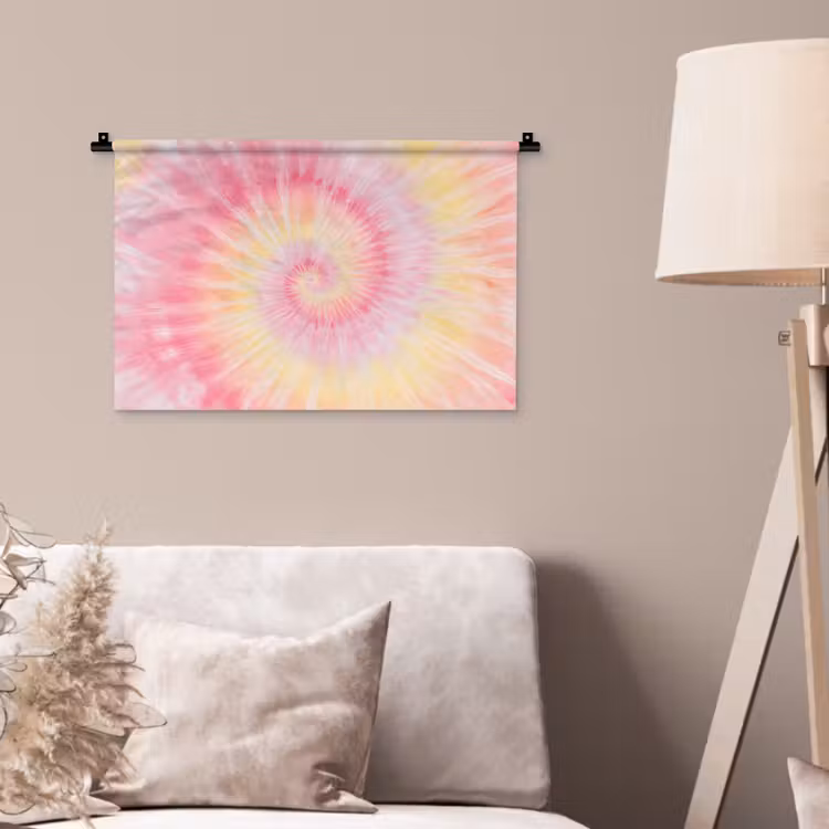 Wandkleed - Patroon - Tie Dye - Pasteltinten - Roze — 2