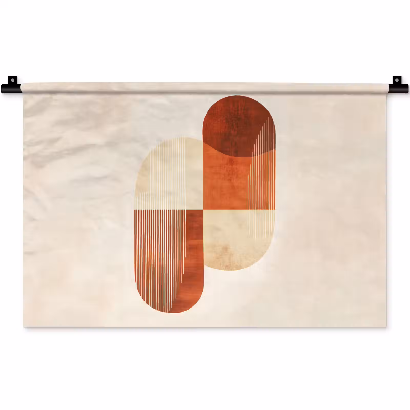 Wandkleed - Bogen - Beige - Vormen — 1