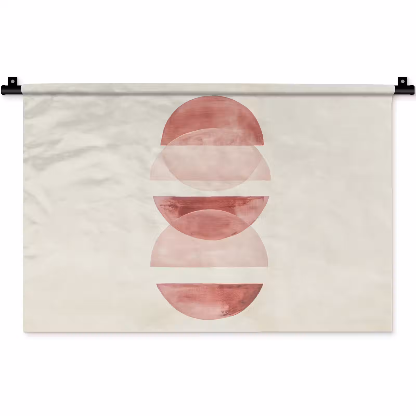 Wandkleed - Minimalistisch - Cirkels - Roze — 1