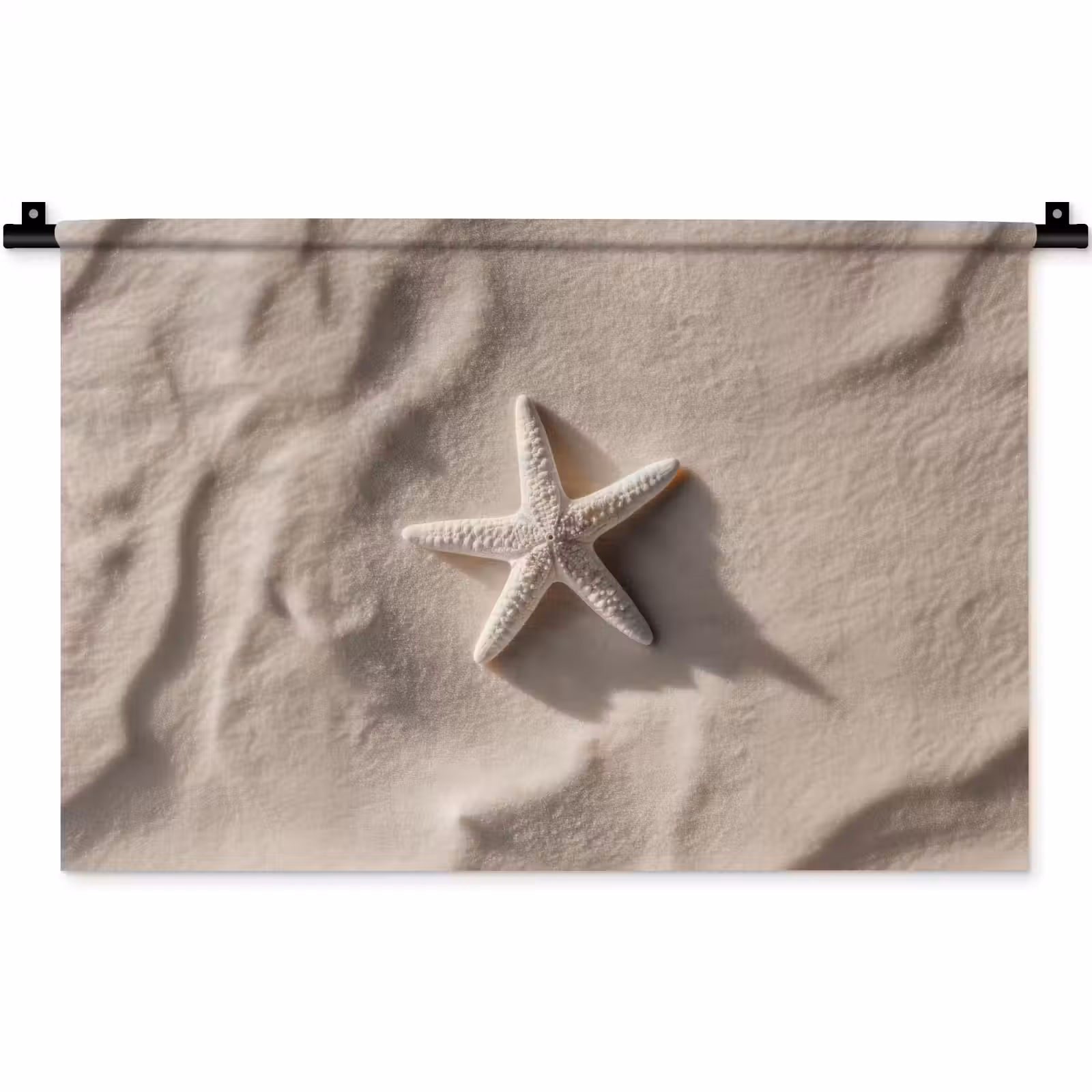 Wandkleed - Strand - Zeester - Zand - Beige — 1
