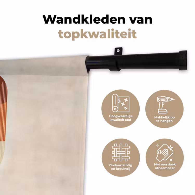 Wandkleed - Bogen - Beige - Vormen — 3