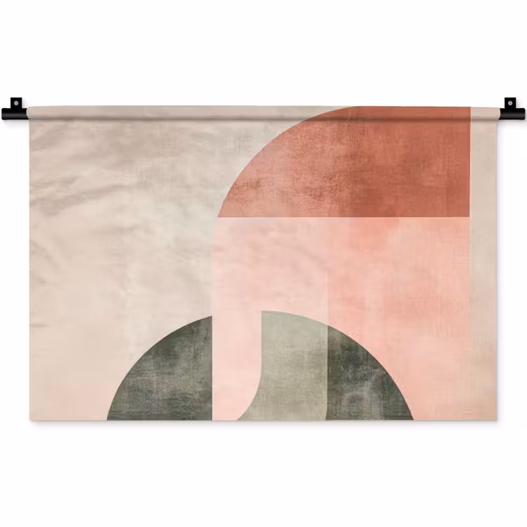 Wandkleed - Cirkel - Abstract - Roze — 1
