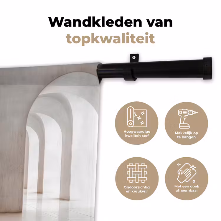 Wandkleed - Hal - Bogen - Symmetrisch - Modern — 3