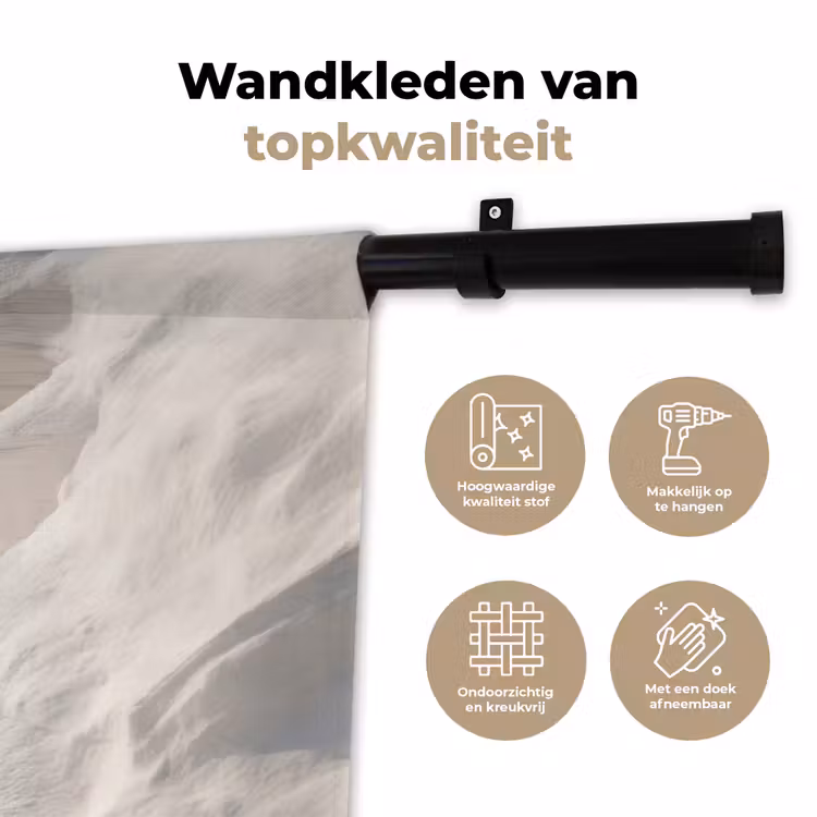 Wandkleed - Kloof - Wit - Sneeuw — 3