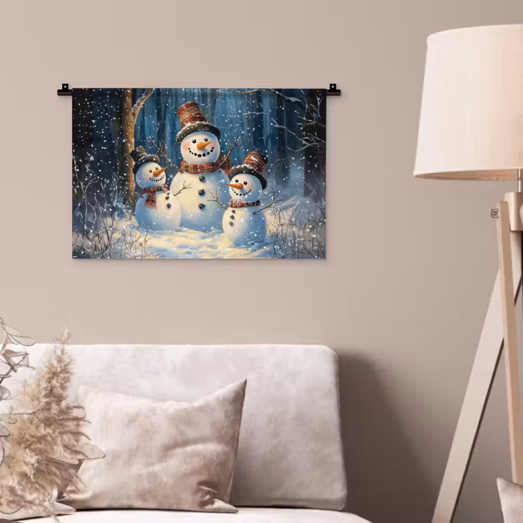 Wandkleed - Sneeuwpop - Sneeuw - Winter - Bos — 2