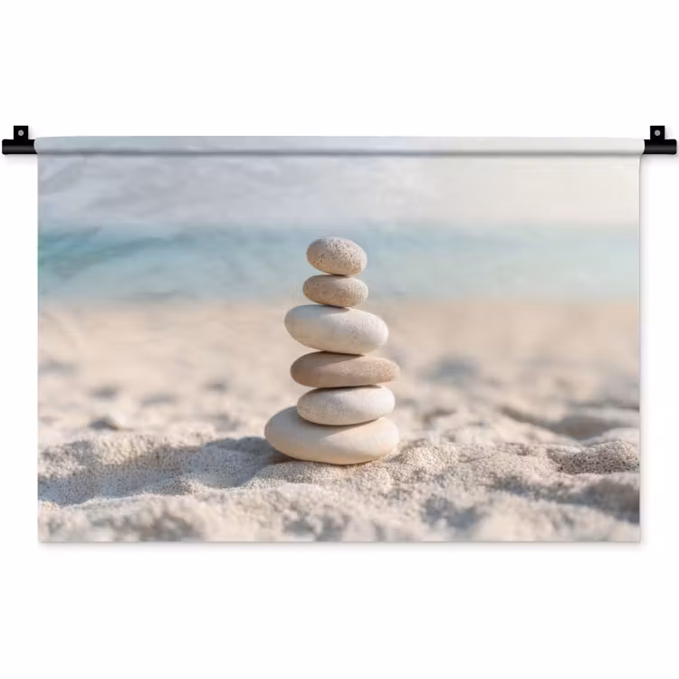 Wandkleed - Stenen - Stapel - Zand - Zee — 1