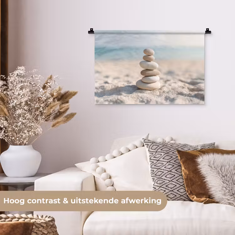 Wandkleed - Stenen - Stapel - Zand - Zee — 4