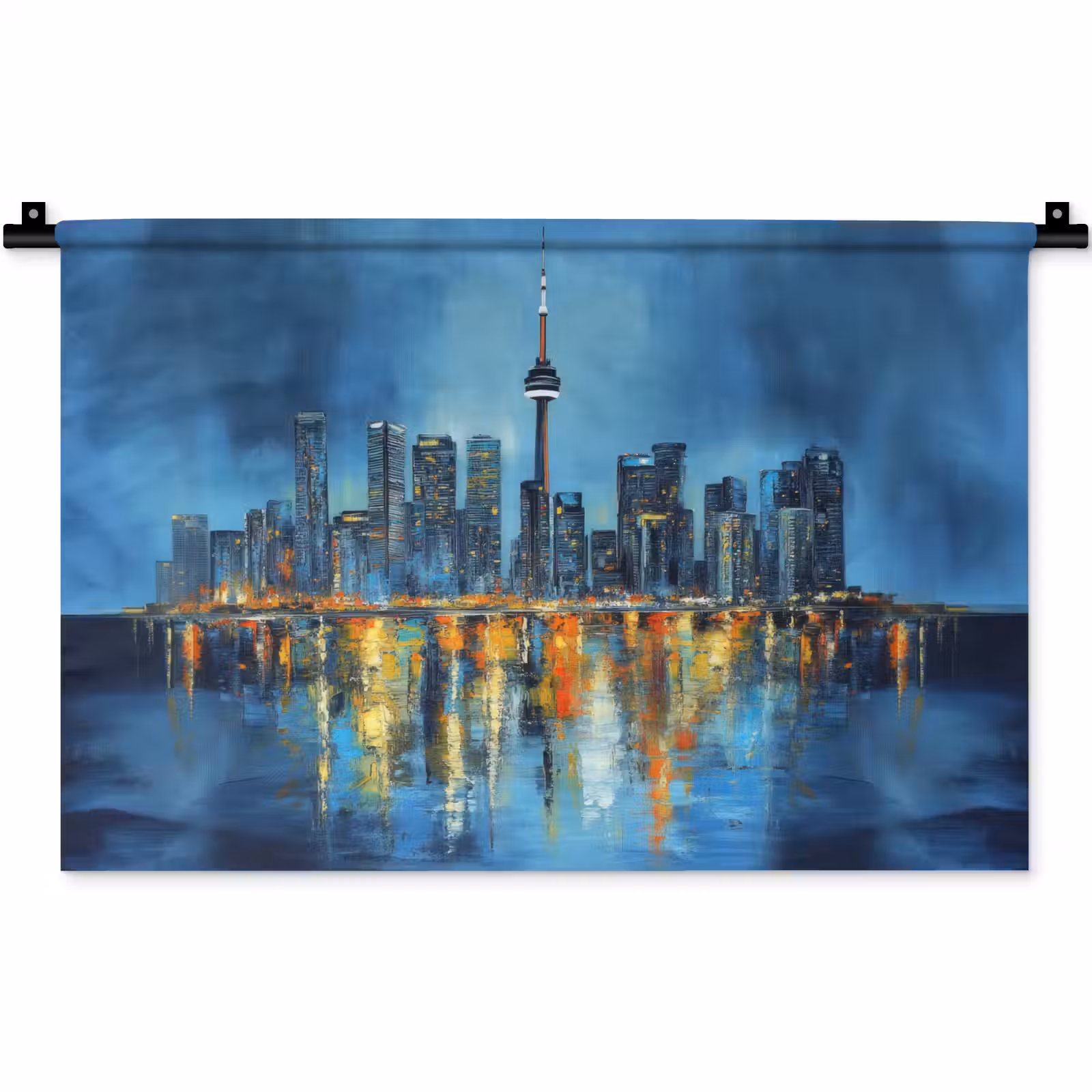 Wandkleed - Skyline Toronto - Water - Stadslichten - Toren — 1